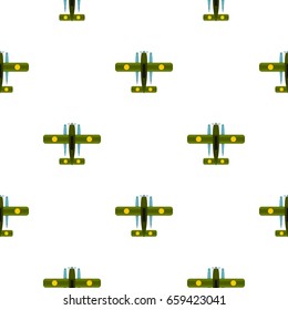 Military biplane pattern seamless flat style for web vector illustration