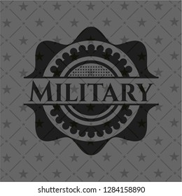 Military black emblem. Vintage.