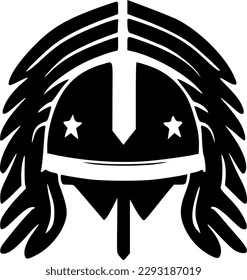 Military | Black and White Vector illustration
