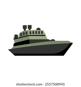 Military Boat Vector Isometric. Good for for Military Theme.