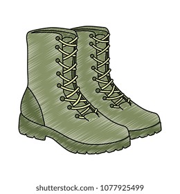military boots equipment icon
