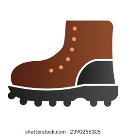 Military boots flat icon. Footwear color icons in trendy flat style. Hiking boots gradient style design, designed for web and app. Eps 10