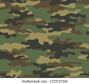 
Military Camo Seamless Pattern Army Texture Green Background On Textile.