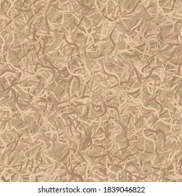 Military Camo Seamless Pattern Vector Background Print. Desert Dried Grass Style. Grunge Ghillie Sand Beige Colored Digital Camo Background