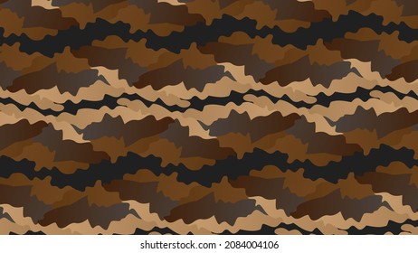 Military camouflage background, Brown summer camouflage pattern textures, army abstract modern vector military backgound