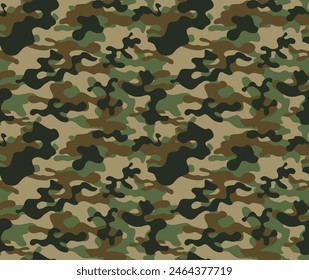
Military camouflage background seamless texture, army uniform, stylish modern classic print