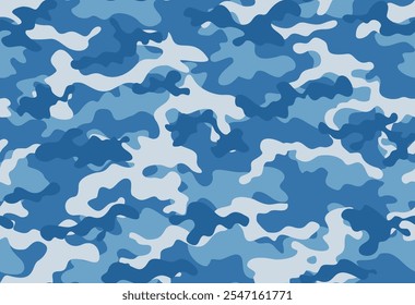 
military camouflage blue vector background, classic stylish design, print texture