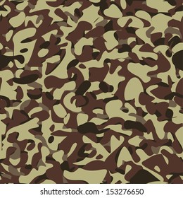 Military camouflage brown pattern. Vector illustration
