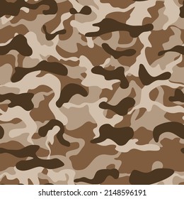 
Military camouflage brown sand pattern, army texture.