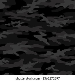 
military camouflage gray seamless vector pattern