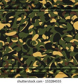 Military camouflage green pattern. Vector illustration