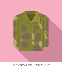 Military camouflage jacket illustrating the concept of army, war, soldier or hunting