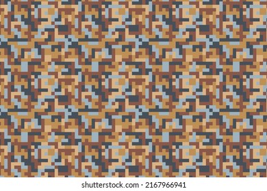 Military camouflage pattern. Abstract brushstrokes textured irregular striped camouflage. Digital clothing style masking camo print. Four colors forest texture.