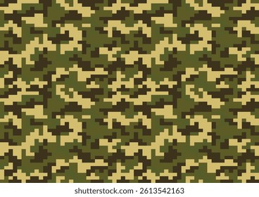 military camouflage pattern background vector pixel texture seamless clothing green and brown colors