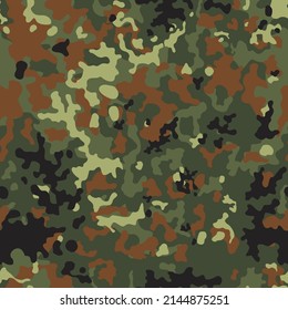 
Military camouflage pattern, green brown spots, seamless army background. Disguise. Forest