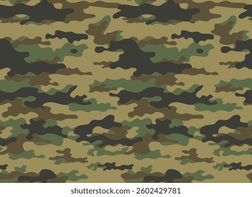 military camouflage pattern, vector illustration, repeat army texture for print
