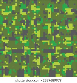 Camuflaje militar con patrones de píxeles. Camo de píxel azul transparente. Ornamento del ejército y caza de camuflaje.