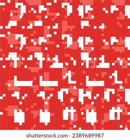 Military camouflage with pixel patterns. Blue seamless pixel camo. Army and hunting camouflage ornament.