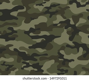 
military camouflage print seamless vector pattern. green background .modern.