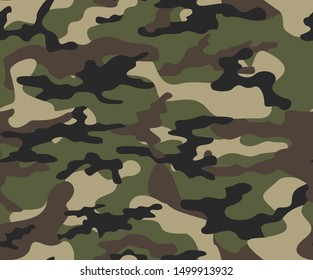 
military camouflage print seamless vector pattern