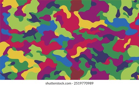 Military camouflage seamless colorful pattern background. Vector illustration.