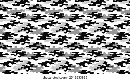 Military camouflage seamless pattern. Camo army soldier clothes texture background. Vector illustration.
