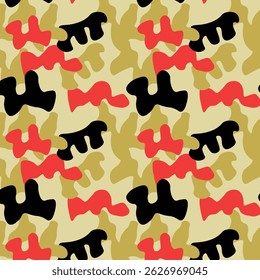 military camouflage seamless pattern design