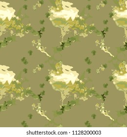 Military camouflage seamless pattern in different shades of green color. Seamless repeat forest camouflage pattern, usable as camoflauge print, bright backdrop, background etc.