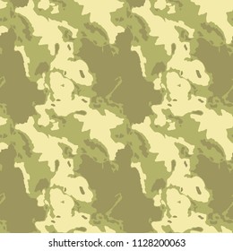 Military camouflage seamless pattern in different shades of green color. Seamless repeat forest camouflage pattern, usable as camoflauge print, bright backdrop, background etc.