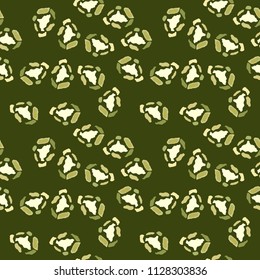 Military camouflage seamless pattern in different shades of green color. Seamless repeat forest camouflage pattern, usable as camoflauge print, bright backdrop, background etc.