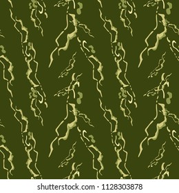 Military camouflage seamless pattern in different shades of green color. Seamless repeat forest camouflage pattern, usable as camoflauge print, bright backdrop, background etc.
