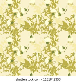 Military camouflage seamless pattern in different shades of green and beige colors. Seamless repeat desert or uban camouflage pattern, usable as camoflauge print, bright backdrop, background etc.