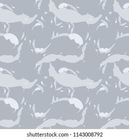 Military camouflage seamless pattern different shades of grey color. Seamless repeat UFO camouflage pattern, usable as winter camoflauge urban print, background, backdrop etc.