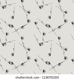 Military camouflage seamless pattern in ivory-white and different shades of grey color. Seamless repeat UFO camouflage pattern, usable as winter camoflauge urban print, bright backdrop, background etc