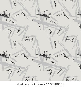 Military camouflage seamless pattern in ivory-white and different shades of grey color. Seamless repeat UFO camouflage pattern, usable as winter camoflauge urban print, bright backdrop, background etc