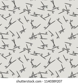 Military camouflage seamless pattern in ivory-white and different shades of grey color. Seamless repeat UFO camouflage pattern, usable as winter camoflauge urban print, bright backdrop, background etc