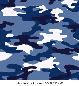 Military camouflage seamless pattern. Khaki texture. Trendy background. Abstract color vector illustration. For design wallpaper, wrapping paper, fabric.