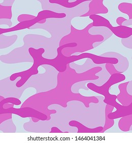 Military camouflage seamless pattern. Khaki texture. Trendy background. Abstract color vector illustration. For design wallpaper, wrapping paper, fabric.