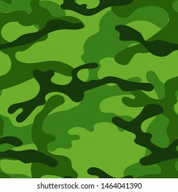 Military camouflage seamless pattern. Khaki texture. Trendy background. Abstract color vector illustration. For design wallpaper, wrapping paper, fabric.