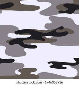 Patrón ininterrumpido de camuflaje militar. Textura caqui. Fondo de moda. Ilustración del vector de color abstracto. Para el diseño de papel pintado, tela, papel envolvente.