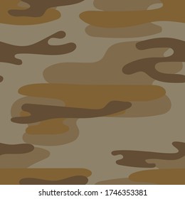 Militärische Tarnung nahtloser Muster. Chaki Textur. Trendfarbener Hintergrund. Abstrakte Farb-Vektorgrafik. Für die Gestaltung von Tapeten, Stoff, Packpapier.