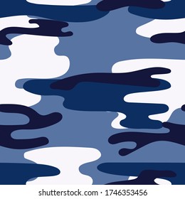 Military camouflage seamless pattern. Khaki texture. Trendy background. Abstract color vector illustration. For design wallpaper, fabric, wrapping paper.