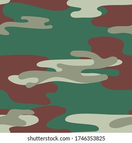 Patrón ininterrumpido de camuflaje militar. Textura caqui. Fondo de moda. Ilustración del vector de color abstracto. Para el diseño de papel pintado, tela, papel envolvente.