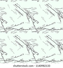 Military camouflage seamless pattern in light green and different shades of grey color. Seamless repeat UFO camouflage pattern, usable as winter camoflauge urban print, bright backdrop, background etc
