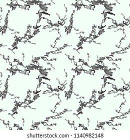 Military camouflage seamless pattern in light green and different shades of grey color. Seamless repeat UFO camouflage pattern, usable as winter camoflauge urban print, bright backdrop, background etc