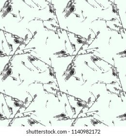 Military camouflage seamless pattern in light green and different shades of grey color. Seamless repeat UFO camouflage pattern, usable as winter camoflauge urban print, bright backdrop, background etc