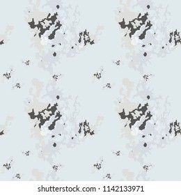 Military camouflage seamless pattern in light blue, yellow, beige and different shades of grey color. Seamless repeat UFO camouflage pattern, usable as winter camoflauge urban print, background etc