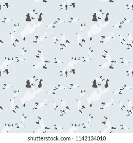 Military camouflage seamless pattern in light blue and different shades of grey color. Seamless repeat UFO camouflage pattern, usable as winter camoflauge urban print, bright backdrop, background etc