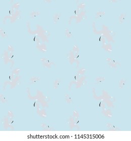 Military camouflage seamless pattern in light blue and different shades of grey or beige colors. Seamless repeat UFO camouflage pattern, usable as winter camoflauge urban print, bright background etc