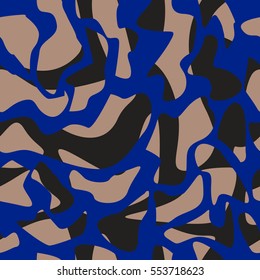 Military camouflage seamless pattern. Three colors
